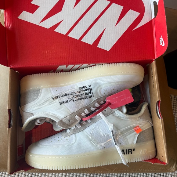 Nike Air Force 1 Low White Sneakers - Picture 1 of 10